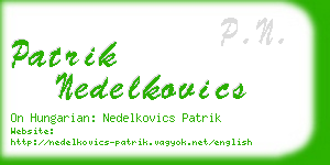 patrik nedelkovics business card